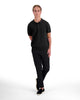 RIBBED KNIT POLO | Schwarz