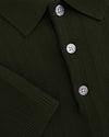 RIBBED KNIT POLO | Grün