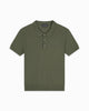 RIBBED KNIT POLO | Grün