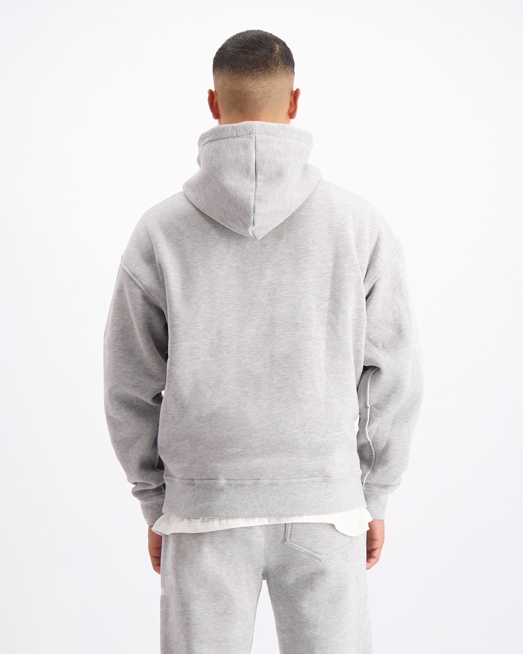 RIPPED MONOGRAM HOODIE | Grau