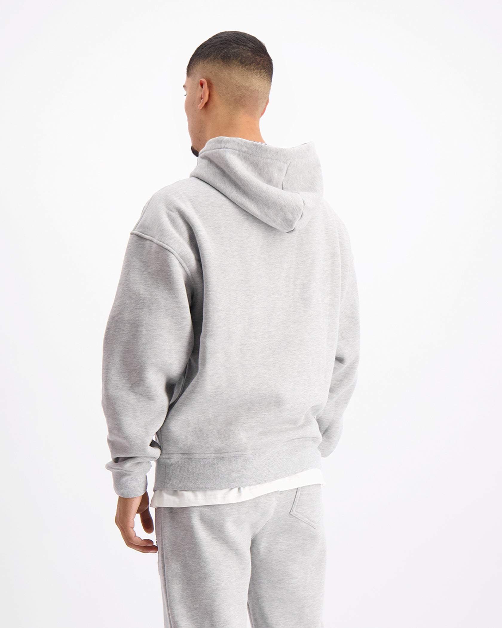 RIPPED MONOGRAM HOODIE | Grau