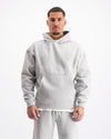 RIPPED MONOGRAM HOODIE | Grau