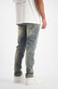 SLIM REPAIRED DENIM | Blau