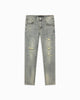 SLIM REPAIRED DENIM | Blau