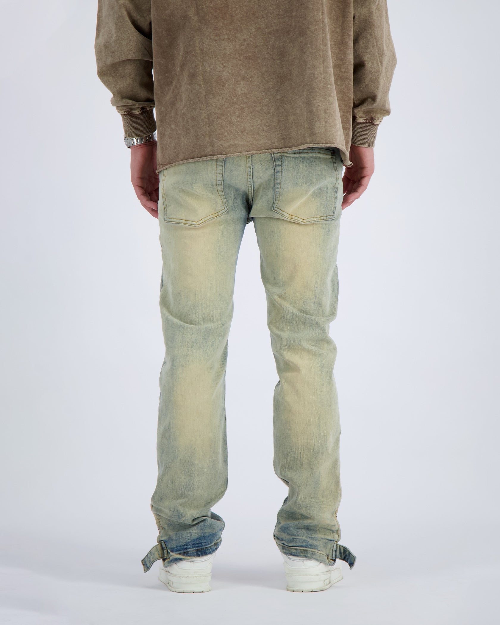 SLIM SEAM DENIM | Blau