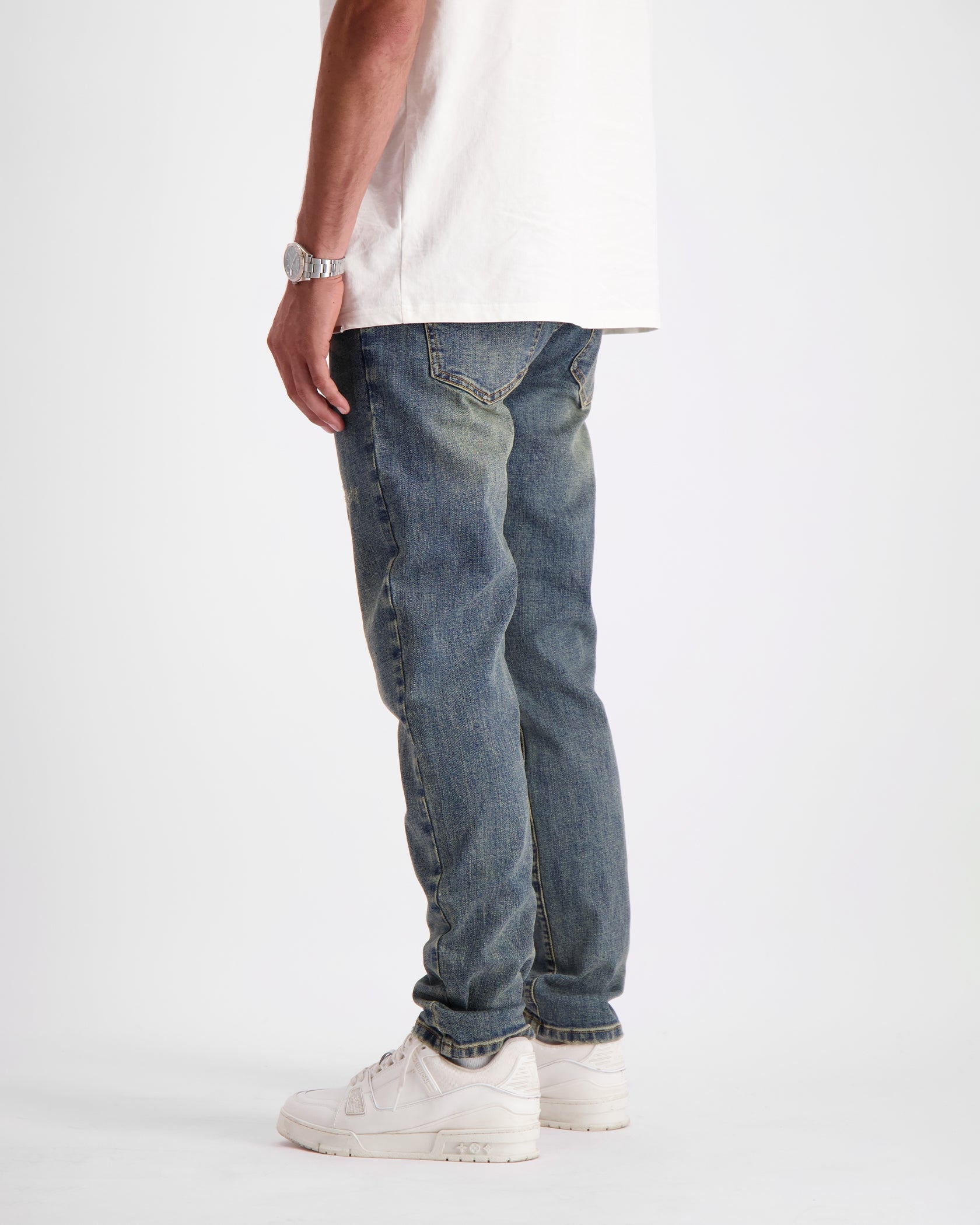 SOFT EDGE SLIM DENIM | Blau