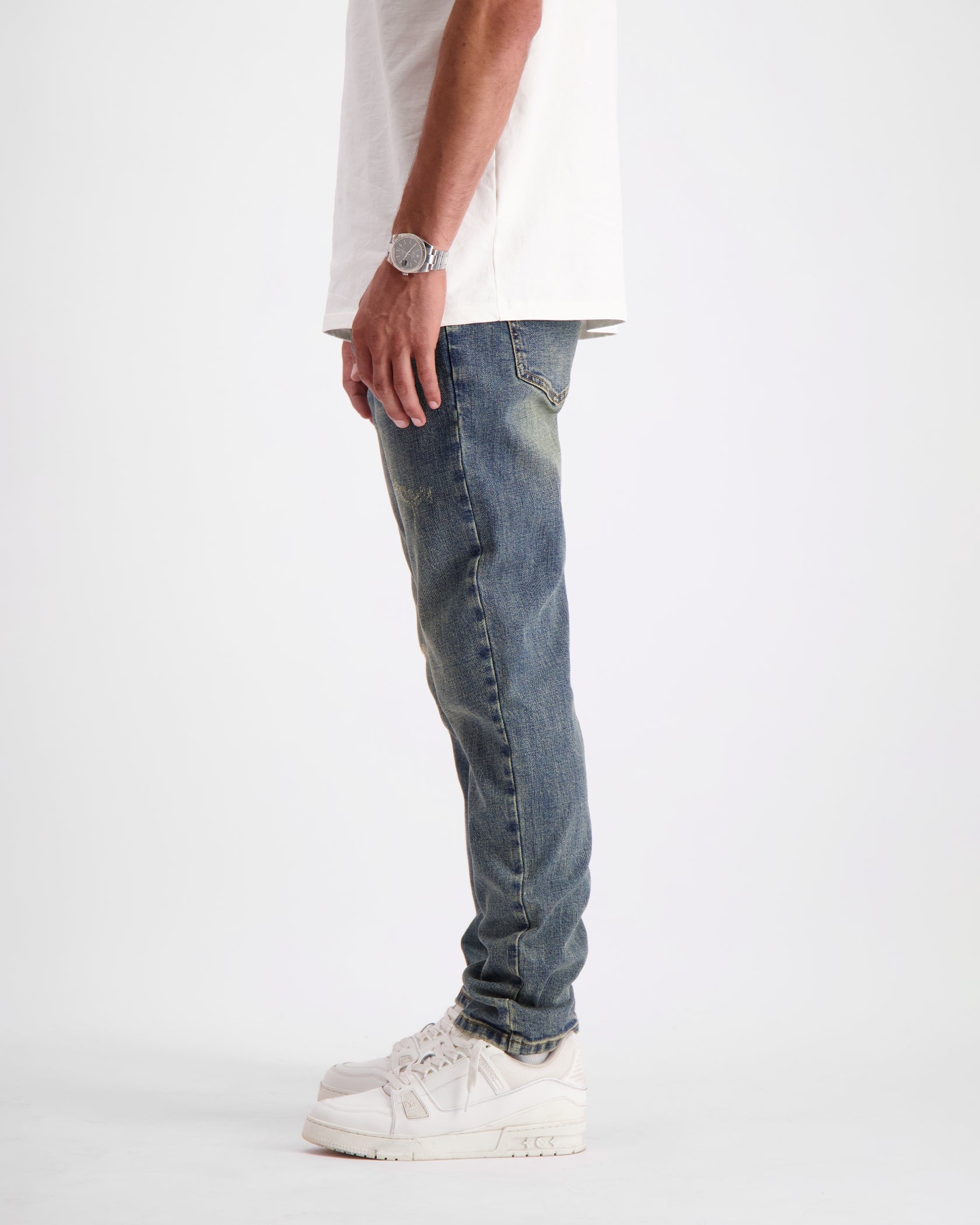 SOFT EDGE SLIM DENIM | Blau