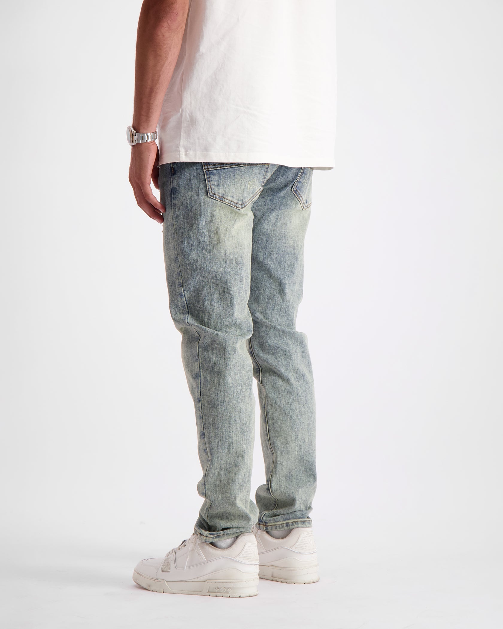 STRUCTURE SLIM DENIM | Blau