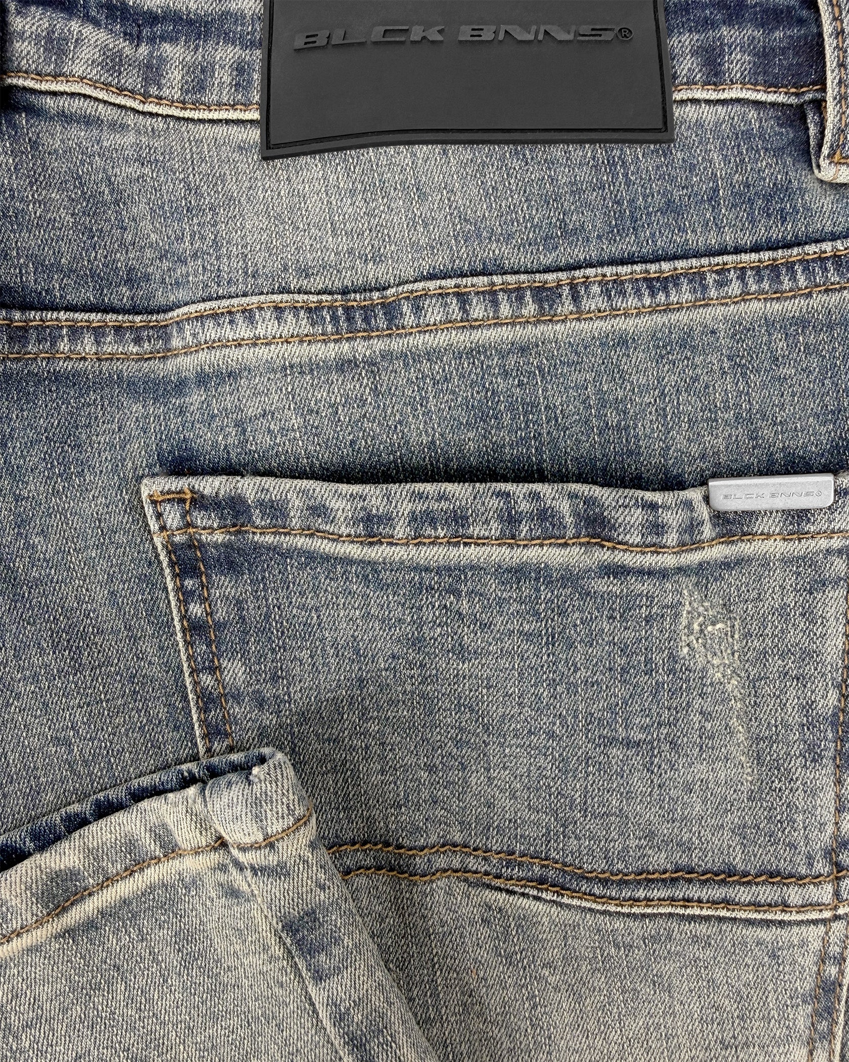 STRUCTURE SLIM DENIM | Blau