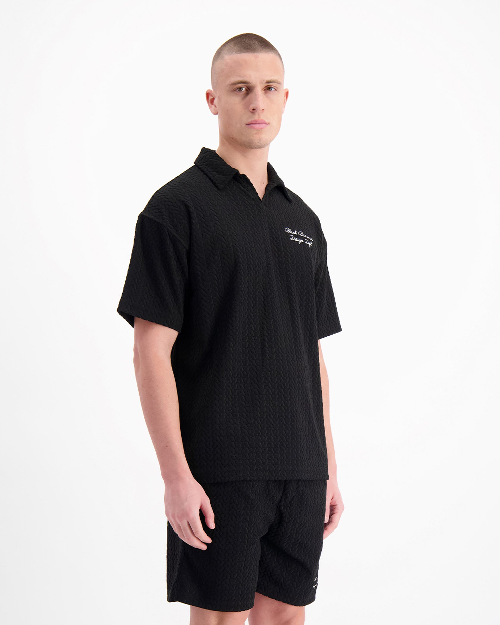 TERRY LOUNGE POLO | Schwarz
