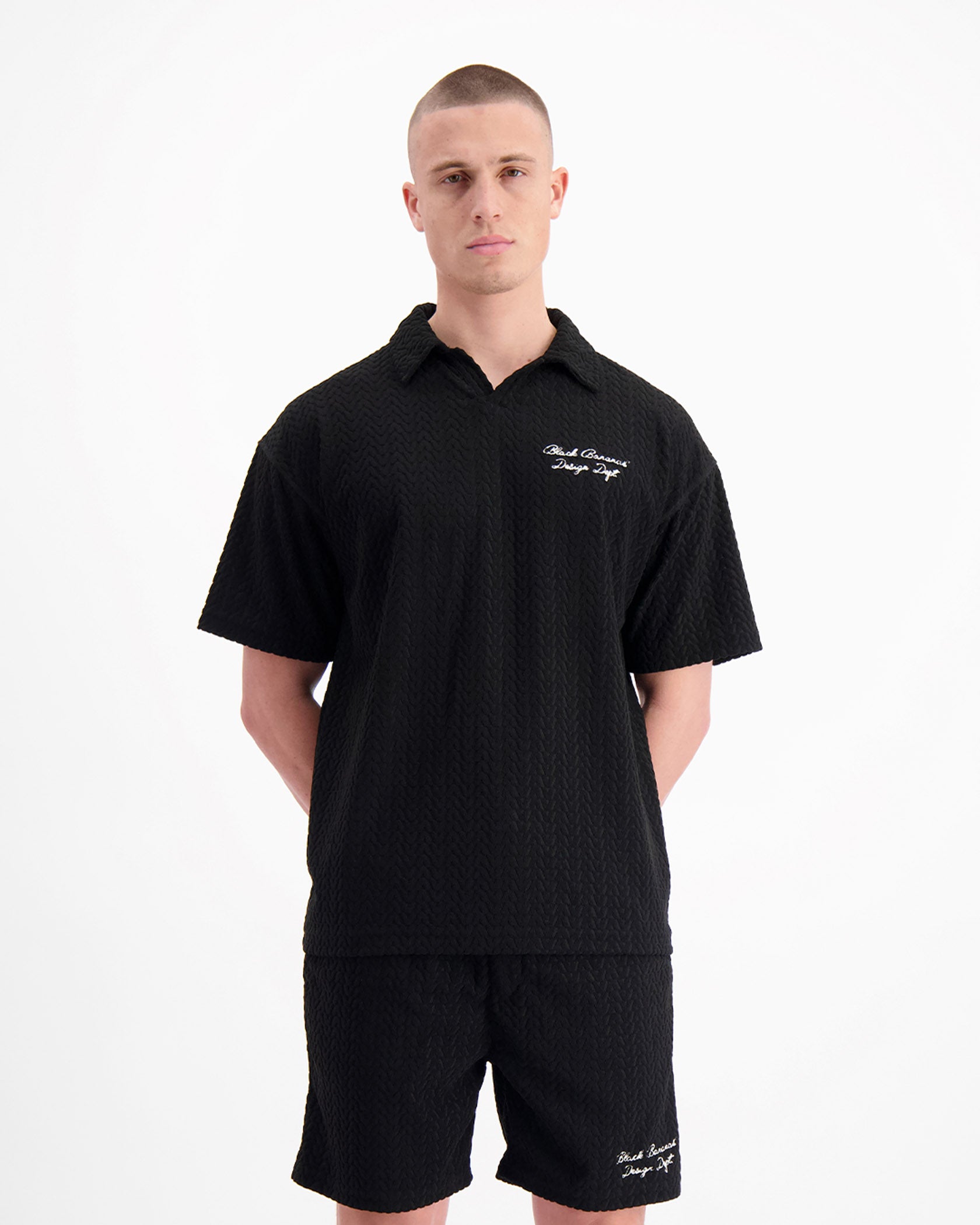 TERRY LOUNGE POLO | Schwarz