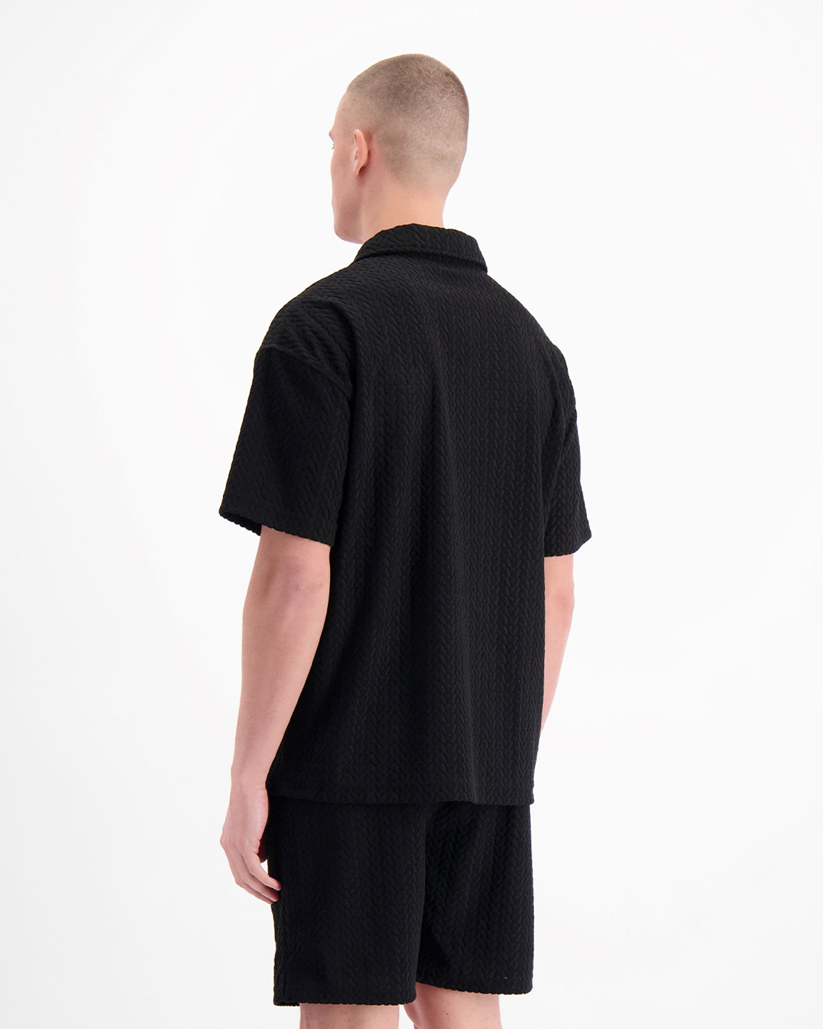 TERRY LOUNGE POLO | Schwarz