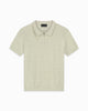TEXTURED ZIP POLO | Grau