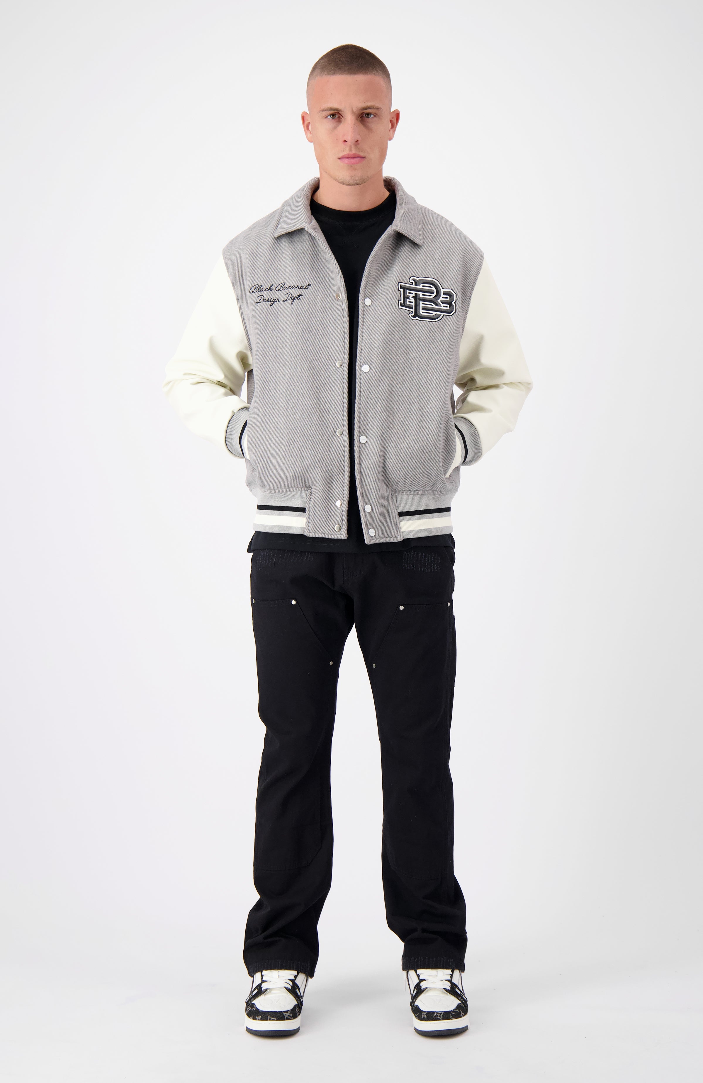 TWILL MONO JACKET | Grau