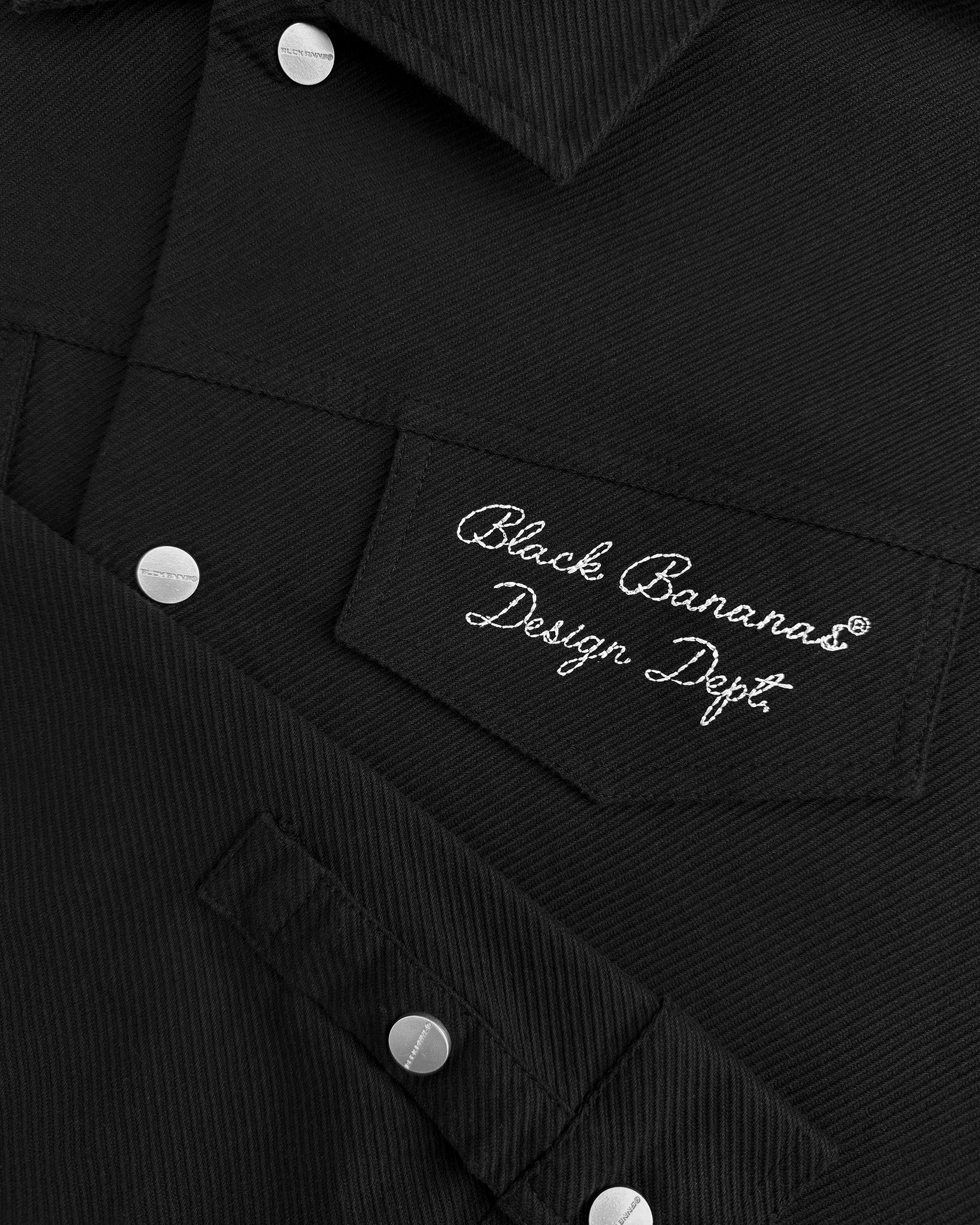 TWILL RIPPED JACKET | Schwarz