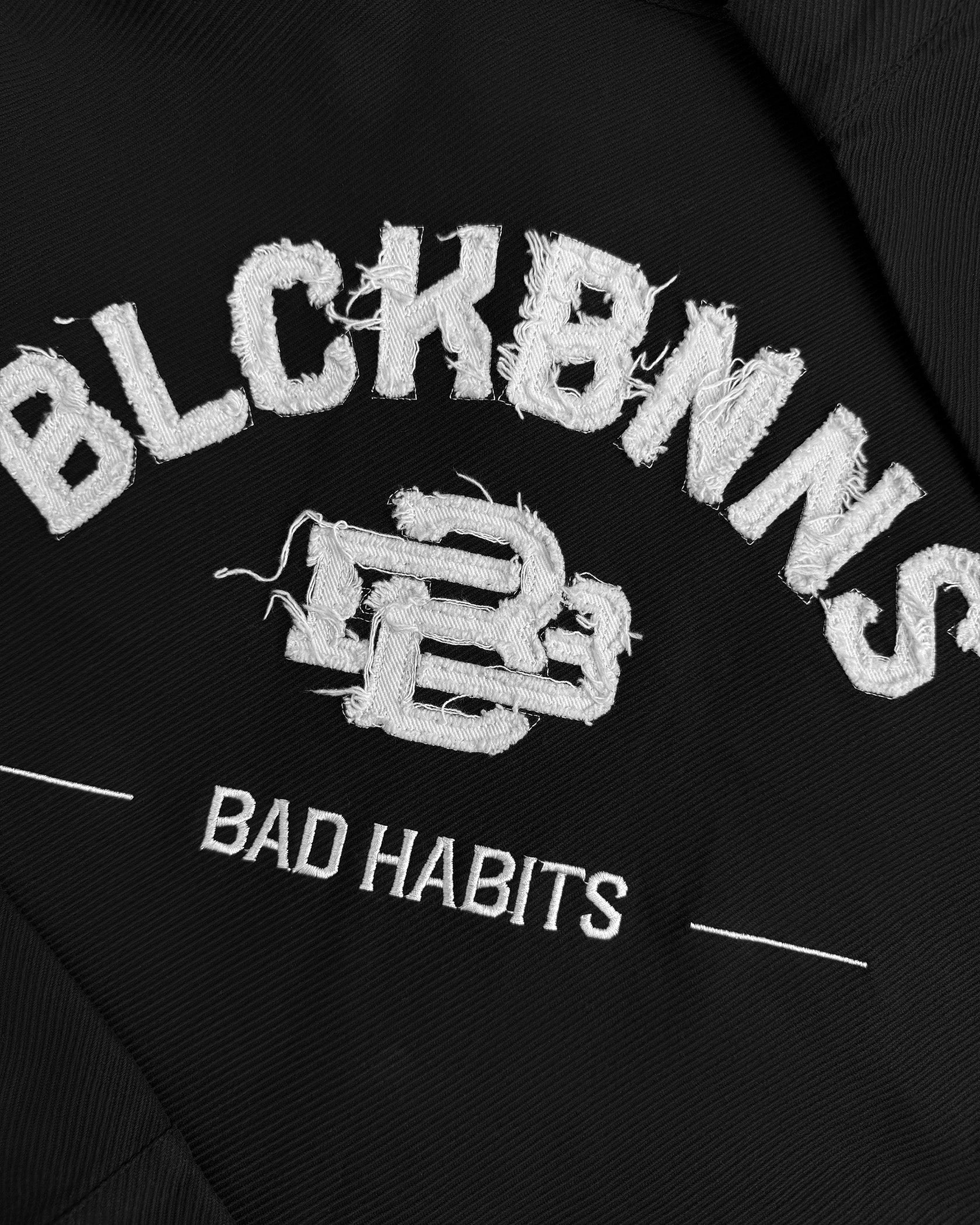 TWILL RIPPED JACKET | Schwarz