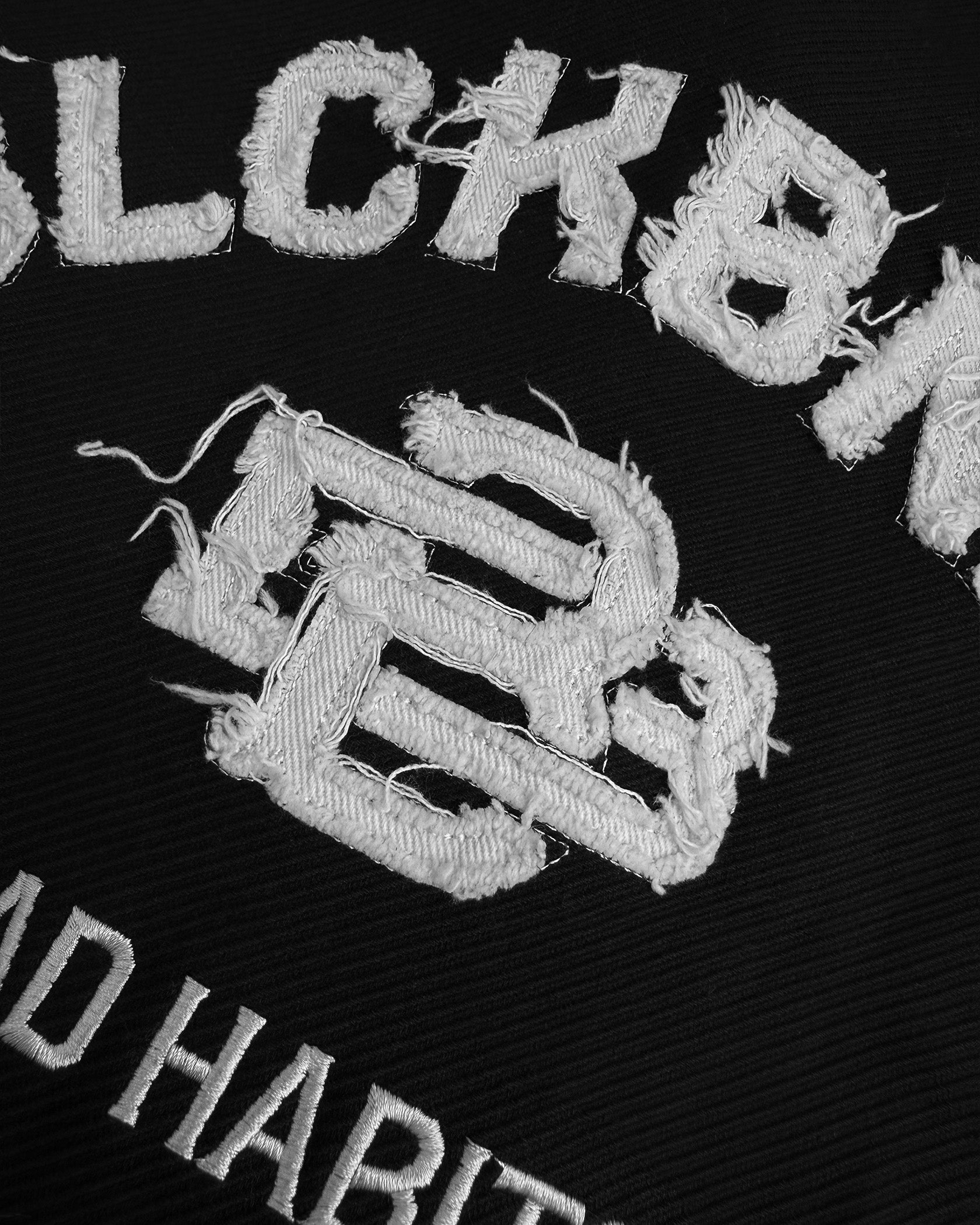 TWILL RIPPED JACKET | Schwarz