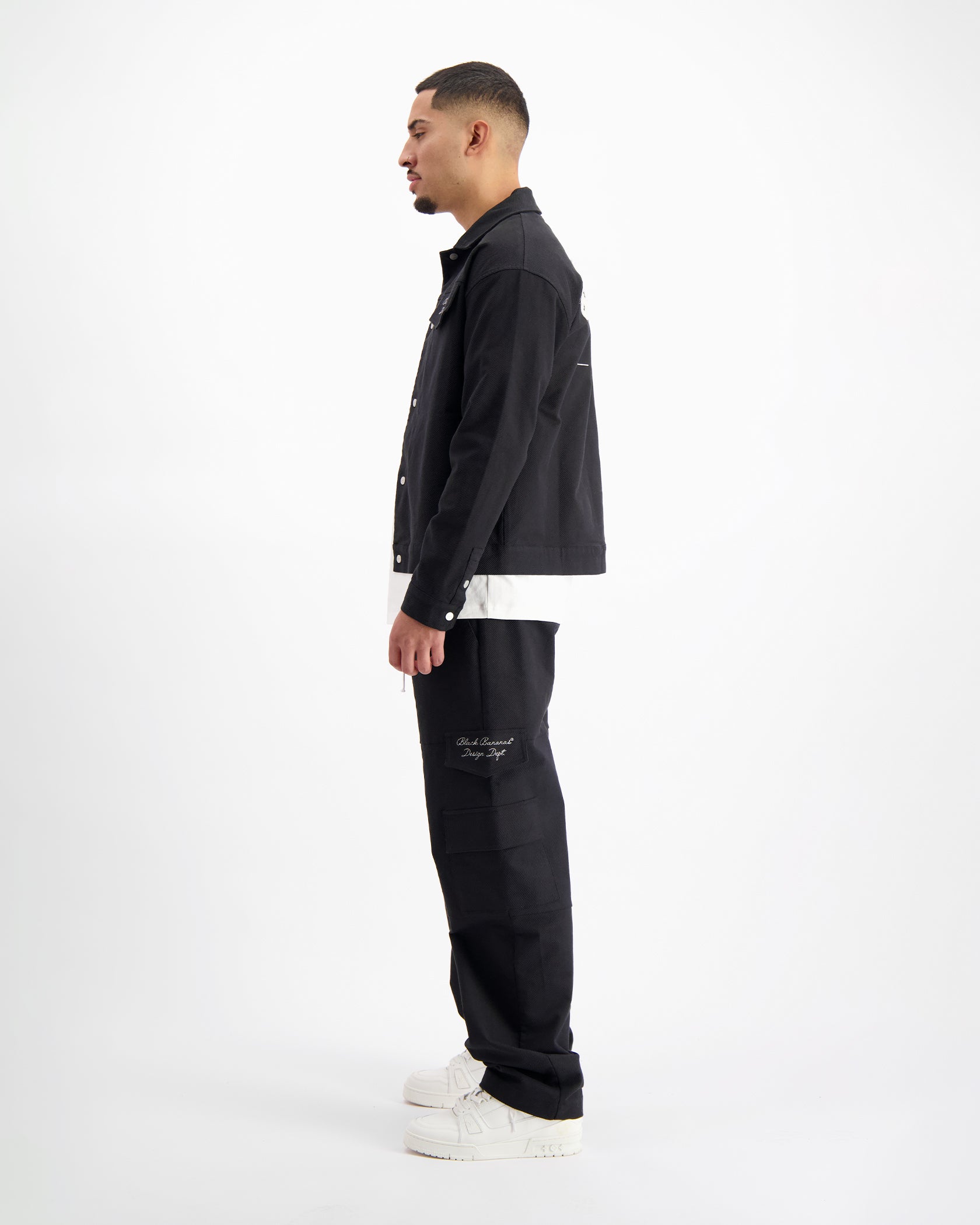 TWILL RIPPED SET | Schwarz